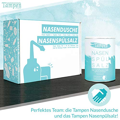 Nasendusche Tampen Set · 120x Nasenspülsalz (300g) · Messlöffel
