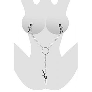 Nippelklemmen Leweiko Nipple Clamps u. Metallkette Klitoris Clip
