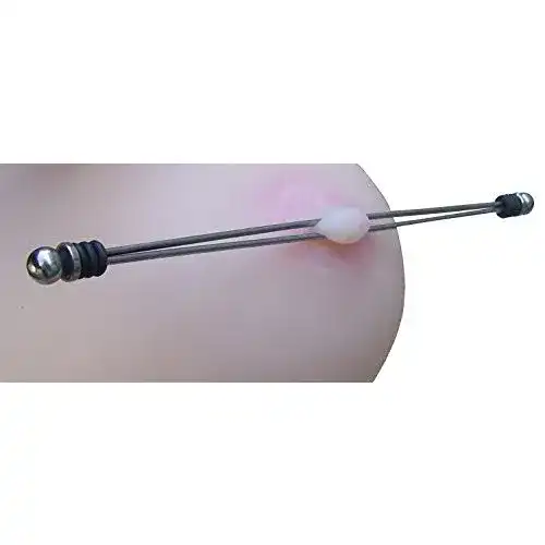Nippelklemmen Peitschenbär 1 Paar Edelstahl Nippelsticks
