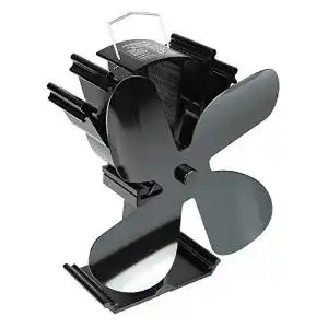 Ofenventilator Mitsuru ohne Strom für Holzofen Kamin, 4 Blätter