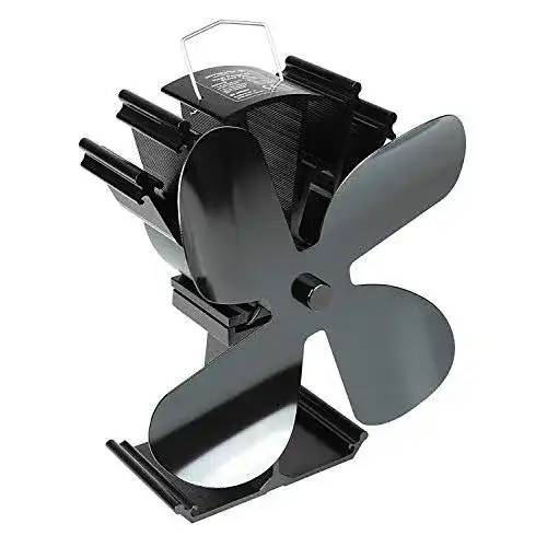 Ofenventilator Mitsuru ohne Strom für Holzofen Kamin, 4 Blätter