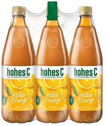 Orangensaft Hohes C Milde Orange – 100% Saft, 6er Pack (6 x 1 l)