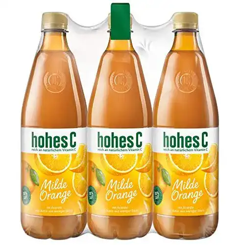 Orangensaft Hohes C Milde Orange – 100% Saft, 6er Pack (6 x 1 l)