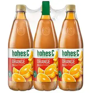 Orangensaft Hohes C Orange mit Fruchtfleisch – 100% Saft Pet, 6er