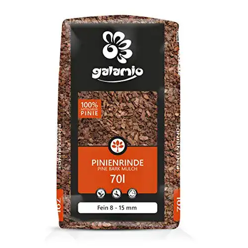 Pinienmulch GALAMIO Pinienrinde Rindenmulch Pinie 70l Sack