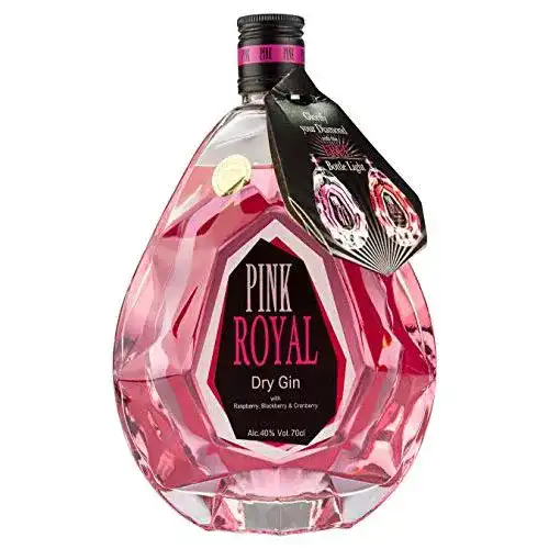 Pink Gin Pink Royal Diamond Gin mit kostenlosem Flaschenlicht