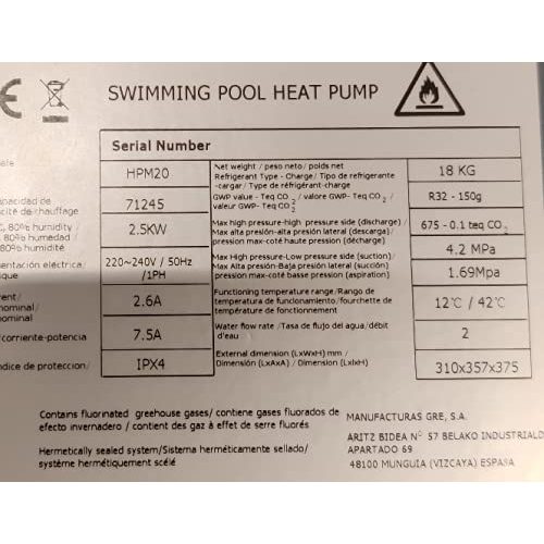 Pool-Wärmepumpe Gre HPM20 – Mini-Wärmepumpe bis zu 20 m³