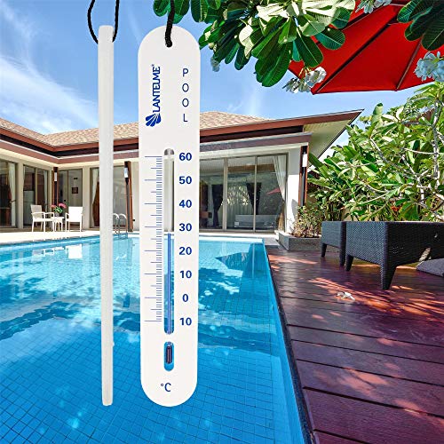 Poolthermometer Lantelme weiß Schwimmbad Pool sinkend Analog