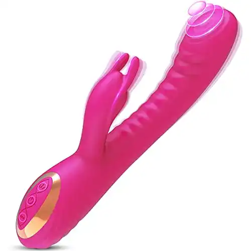 Rabbit-Vibrator Adorime G-punkt Klitoris Vibrator, 2 in 1 Design
