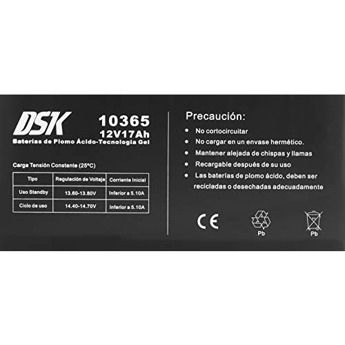 Rasentraktor-Batterie DSK 10365 – Akku Blei-Gel 12 V 17 Ah