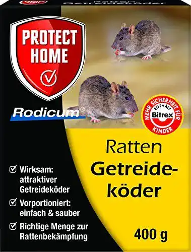 Rattengift Rodicum Ratten Getreideköder 400 gr.