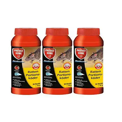 Rattengift SBM Protect Home Ratten Portionsköder 3 X 500g