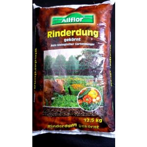 Rinderdung Allflor 12,5 Kg Naturdünger Gartendünger Rindermist