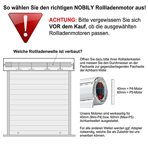 Rollladenmotor NOBILY *** PROFI-SET/Maxi – Rolladenmotor