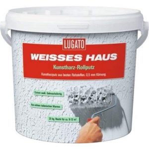 Rollputz Lugato Weisses Haus Kunstharz – Körnung 0,5 mm 20 kg