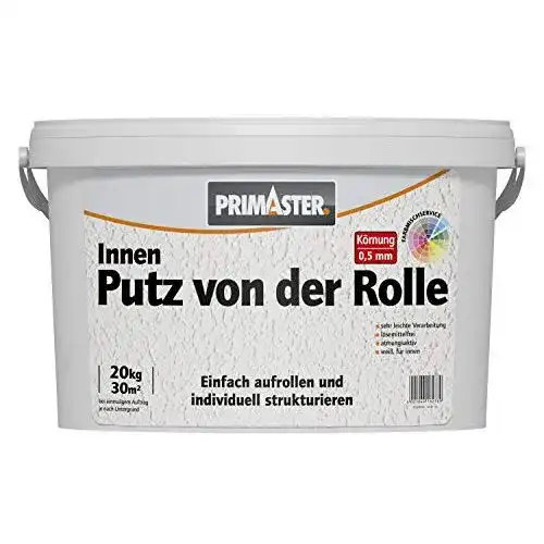 Die beste Rollputz Primaster Putz von der Rolle 20 kg Innen Matt Streichputz 2026 Test Bestseller Rollputz Primaster Putz von der Rolle 20 kg Innen Matt Streichputz