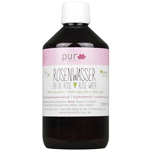 Die beste rosenwasser pur manufaktur 500 ml echtes bio organic rose water Bestsleller kaufen
