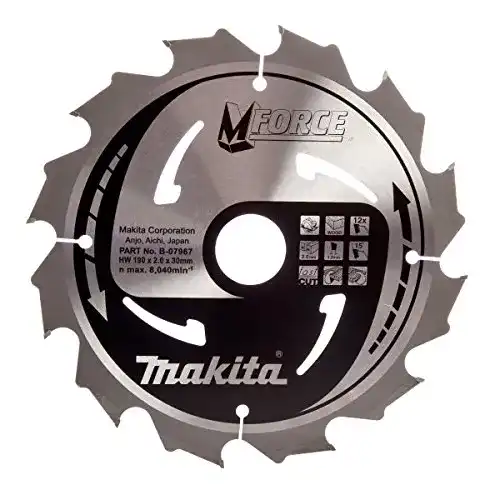Sägeblatt (190×30) Makita b-07967 190 x 30 mm Force 12 Zahn