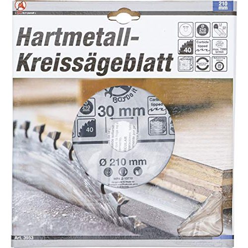 Sägeblatt (210×30) BGS Do it yourself 3953 | Hartmetall-, 40 Zähne