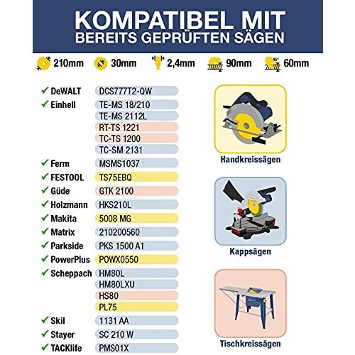 Sägeblatt (210×30) FALKENWALD ® Kreissägeblatt 210×30 mm