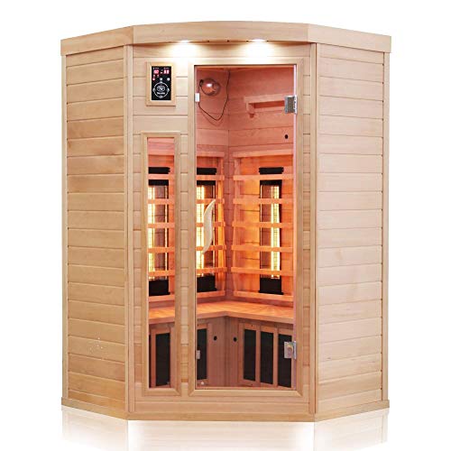 Die beste sauna dewello eckinfrarotkabine infrarot lakefield 120cm x 120cm Bestsleller kaufen