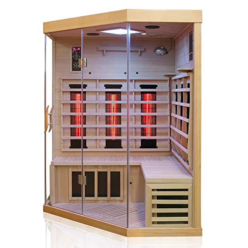 Sauna Dewello Infrarotkabine BRANDON 140×140 Dual-Therm