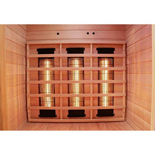 Sauna Dewello Infrarotkabine HYDER 115×105 für 1-2 Personen