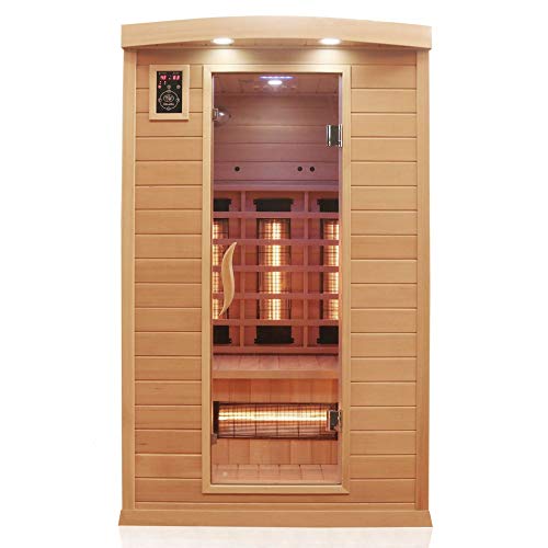 Die beste sauna dewello infrarotkabine hyder 115x105 fuer 1 2 personen Bestsleller kaufen