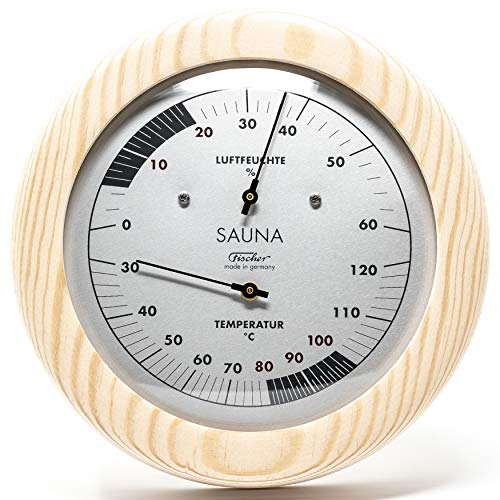 Sauna-Thermometer fischer 196TH-03 – 150mm Haar-Hygrometer