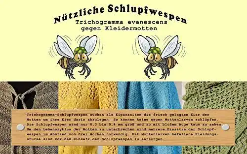 Schlupfwespen gegen Motten Vgo… Schlupfwespen 4 Kärtchen