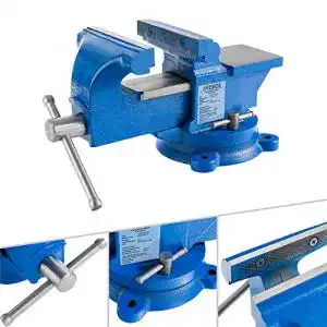 Schraubstock Arebos 100 mm | 360° drehbar | Gusseisen