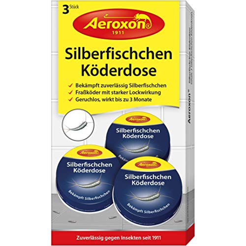 Silberfischfalle Aeroxon – Silberfisch Köderdose – 3er Pack