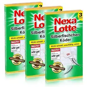Silberfischfalle Nexa Lotte 3 x 3 (9 Stk.) Silberfischchen-Köder