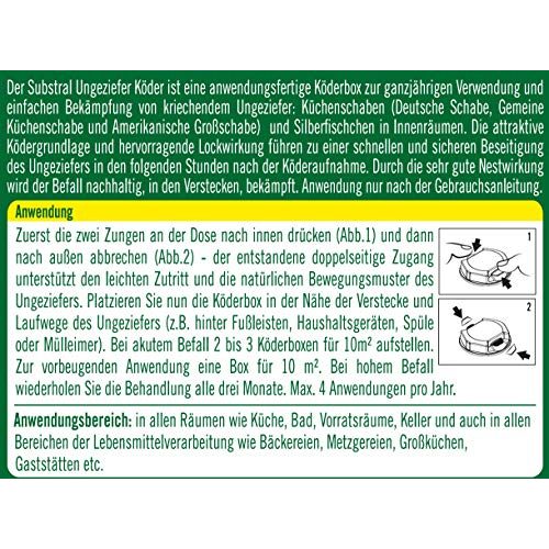 Silberfischfalle Substral Celaflor Ungeziefer-Köder, 2 Dosen