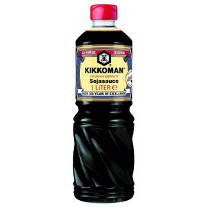 Sojasauce Kikkoman Soja-Sauce – 1 Liter – ohne Zusatzstoffe