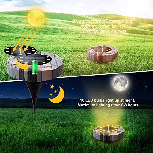 Solar-Bodenleuchten ZumYu Solar Bodenleuchte 8 Stück – 10 LEDs