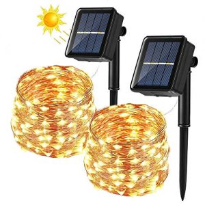 Solar-Lichterkette BrizLabs [2 Stück] Solar Lichterkette Aussen, 12M