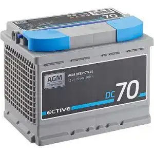 Solarbatterie ECTIVE 70Ah 12V AGM Batterie DC 70 VRLA