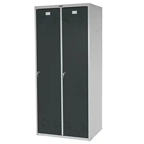 Spind Valberg Doppel T338, Kleider Umkleideschrank, 183x81x50cm