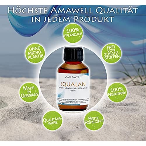 Squalan Amlawell Pflegeöl – 100 ml Feuchtigkeitsöl ohne Duftstoffe