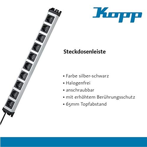 Steckdosenleiste Wandmontage Kopp POWERversal® 10-fach