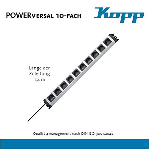 Steckdosenleiste Wandmontage Kopp POWERversal® 10-fach