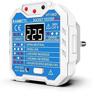 Steckdosentester KAIWEETS ® , Diagnose-Stecker CAT II 300 V