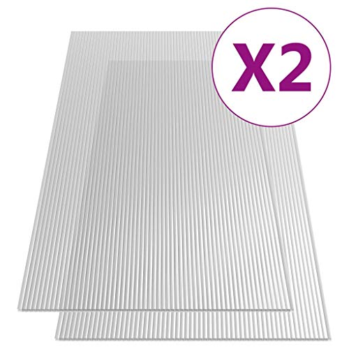 Stegplatten vidaXL 2x Polycarbonatplatte Doppel Polycarbonat