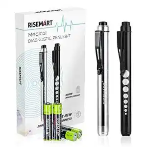 Stiftlampe RISEMART Diagnostikleuchte Medizinisch, 2 Stück