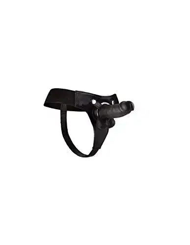 Strapon Ouch! realistische – 8 Zoll – Umschnalldildo – schwarz