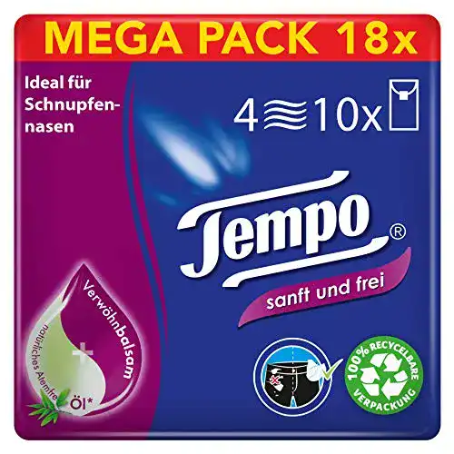 Taschentücher Tempo Taschentuch sanft und frei Riesenpackung