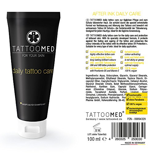 Tattoo-Creme TattooMed Tattoo-Pflege für tätowierte Haut 100 ml