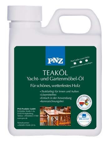 Teaköl PNZ Teak-Öl W (Yacht- und Gartenmöbelöl), Gebinde:1L