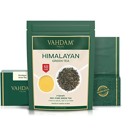Tee zum Abnehmen VAHDAM Grüner Tee Blätter aus dem Himalaya